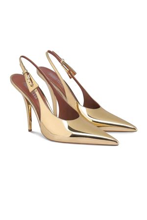 Slingbacks Jessica in gold mirror-effect leather PARIS TEXAS | PX1345XNPMRGOLD
